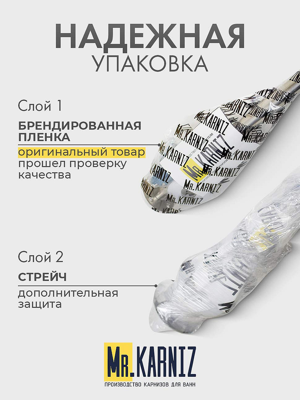 Карниз для ванны 1 MarKa Piccolo 150х75 Усиленный 25 мм MrKARNIZ фото 6