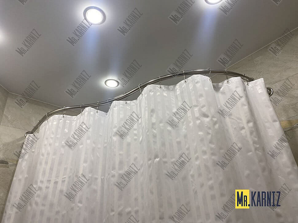 Карниз для ванны Aquanet Margarita 150х150 Усиленный 25 мм MrKARNIZ фото 4