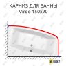 Карниз для ванны Cersanit Virgo 150х90 Усиленный 20 мм MrKARNIZ фото 1