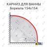 Карниз для ванны Цвет и стиль Бореаль 154х154 Усиленный 20 мм MrKARNIZ фото 1
