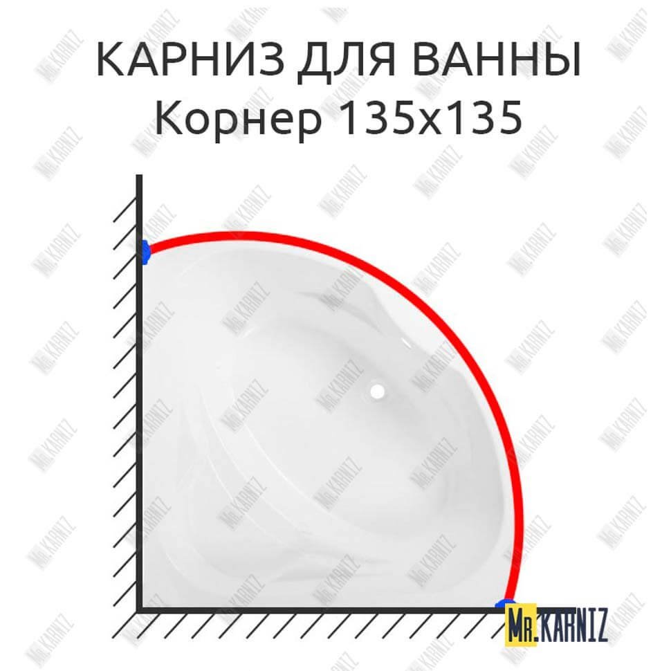 Карниз для ванны Sensea Корнер 135 Усиленный 20 мм MrKARNIZ Карниз для ванны Sensea Корнер 135 Усиленный 20 мм MrKARNIZ