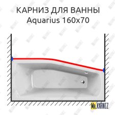 Карниз для ванны Relisan Aquarius Передний борт 160х70 Усиленный 25 мм MrKARNIZ