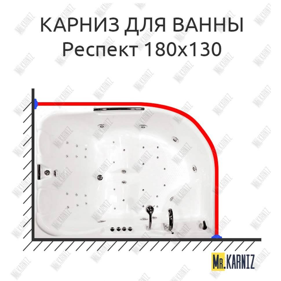 Карниз для ванны Triton Респект 180х130 Усиленный 20 мм MrKARNIZ Карниз для ванны Triton Респект 180х130 Усиленный 20 мм MrKARNIZ